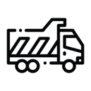 Garabge truck line drawing